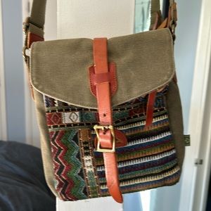 Southwest print crossbody bag, olive green, TSD All Seasons